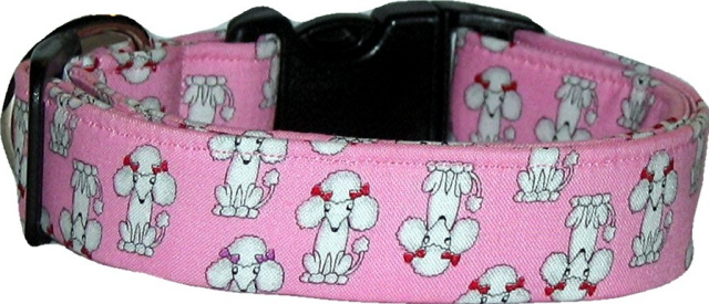 Mini Pink Poodles Handmade Dog Collar